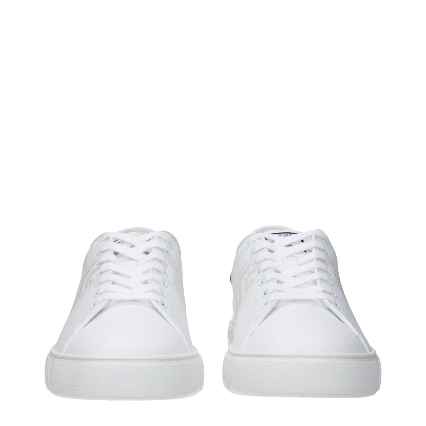 Versace White Leather Low Top Sneakers