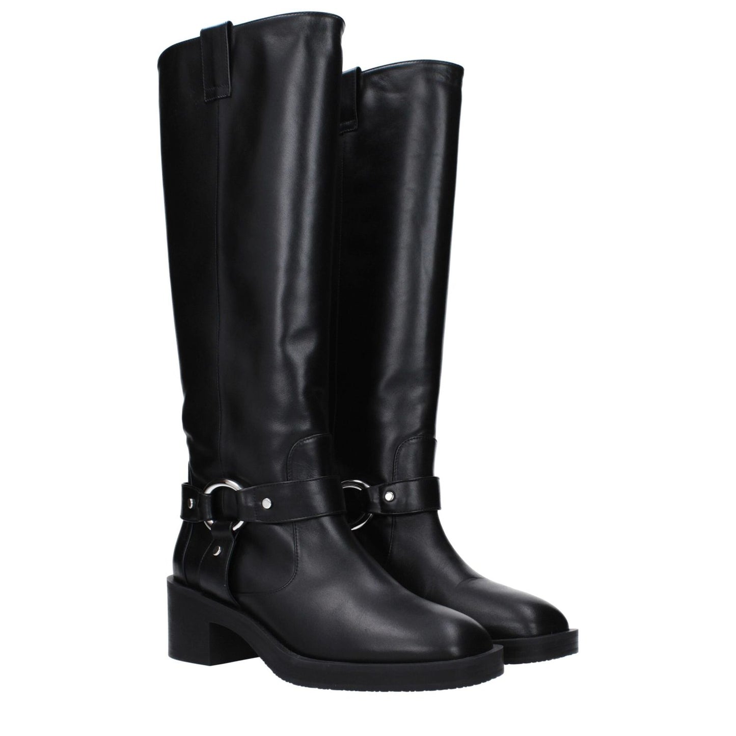 Stuart Weitzman Black Leather High Heel Boots