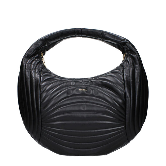Salvatore Ferragamo Black Leather Handbag