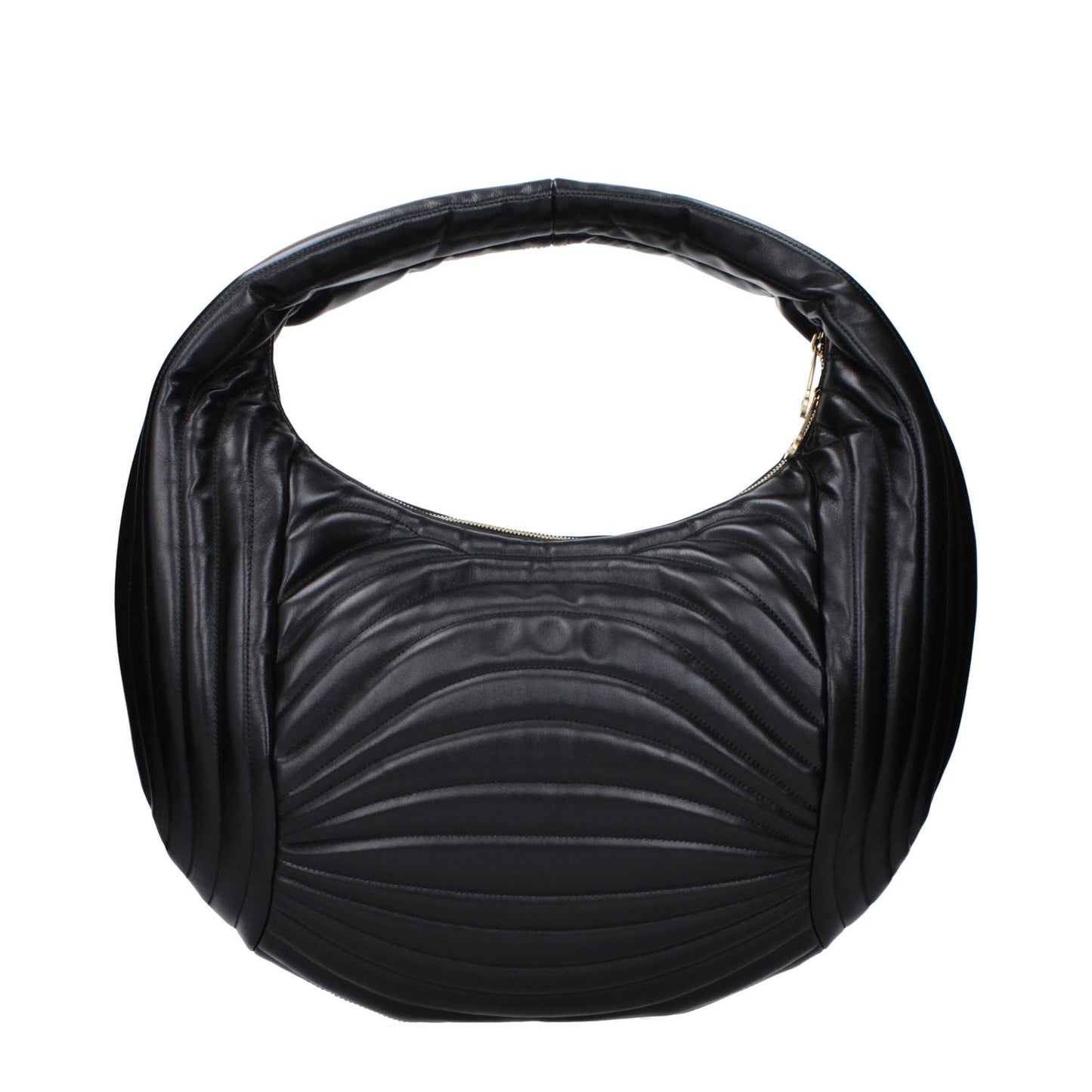 Salvatore Ferragamo Black Quilted Leather Handbag