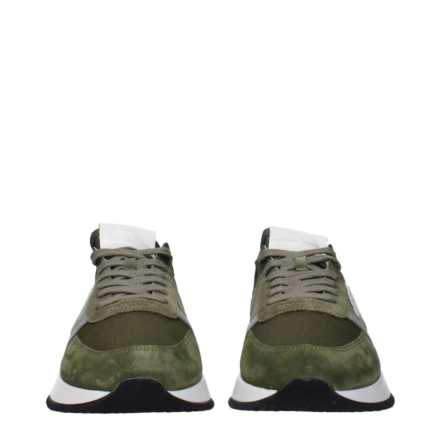Philippe Model Green Leather Athletic Sneakers
