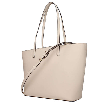 Tory Burch Beige Leather Shoulder Bag with logo, adjustable and removable strap, MPN 159586724, code F83365