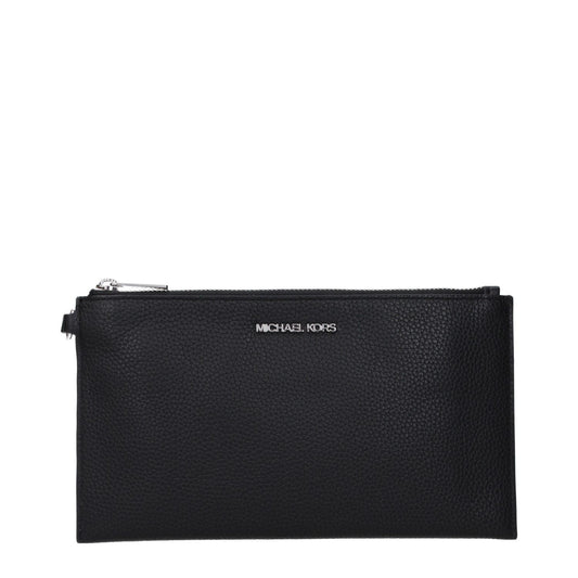 Michael Kors Black Leather Clutch Bag