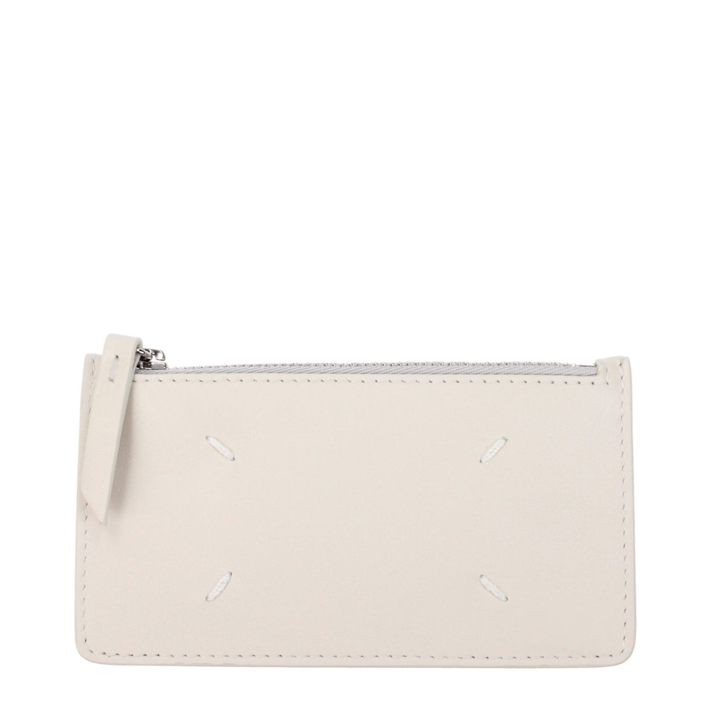 Maison Margiela Beige Leather Wallet, MPN S56UI0143P4985T2003, stylish coin purse with zipper in beige leather by Maison Margiela.
