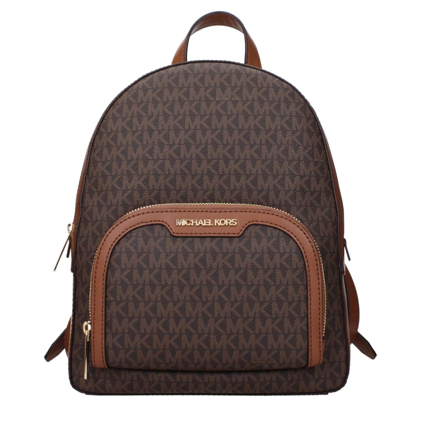 Michael Kors Brown Fabric Backpack with logo and adjustable straps