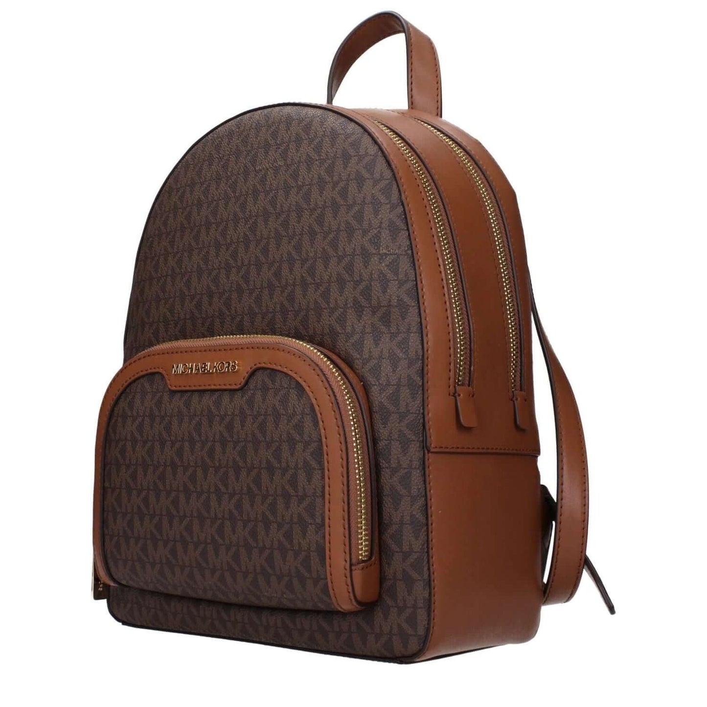 Michael Kors Brown Fabric Backpack with logo and adjustable straps