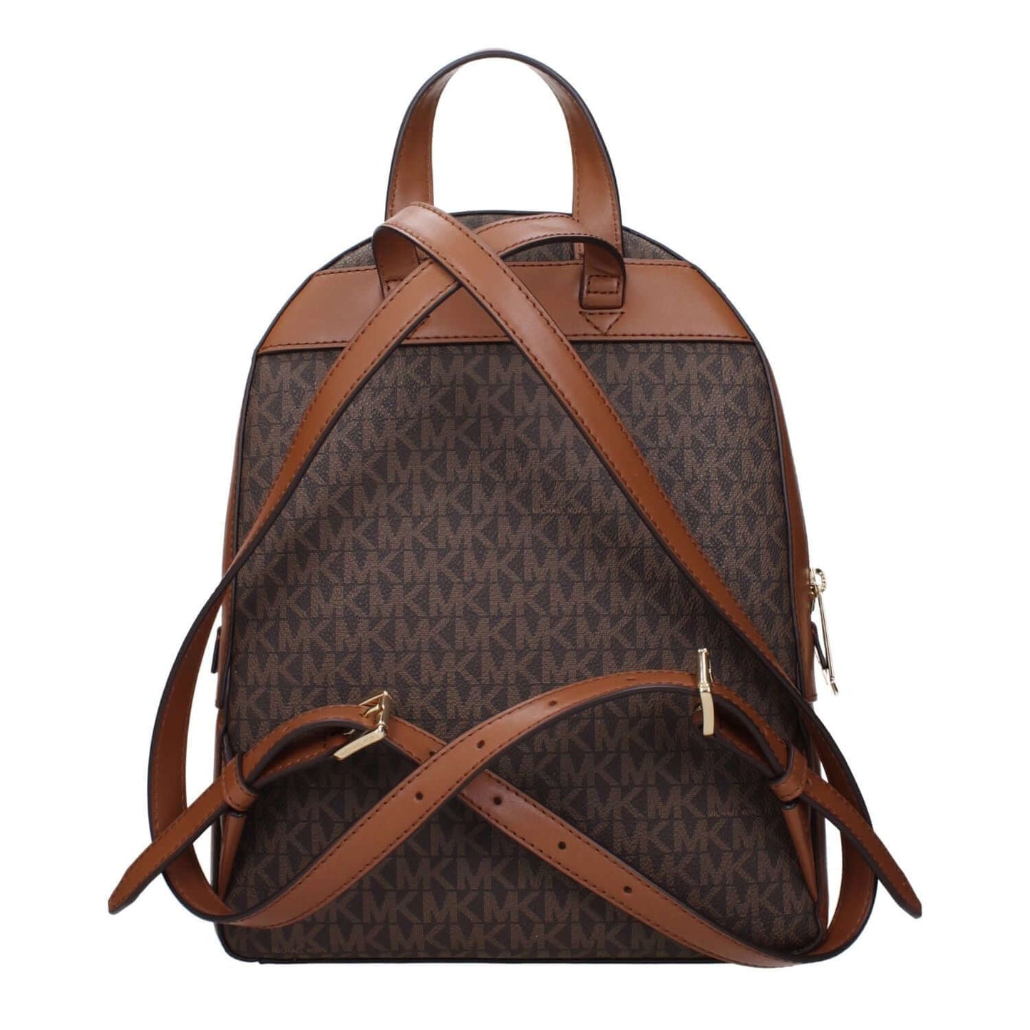 Michael Kors Brown Fabric Backpack with logo and adjustable straps