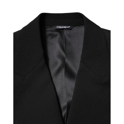 Dolce & Gabbana Black SICILIA Double Breasted Coat Blazer
