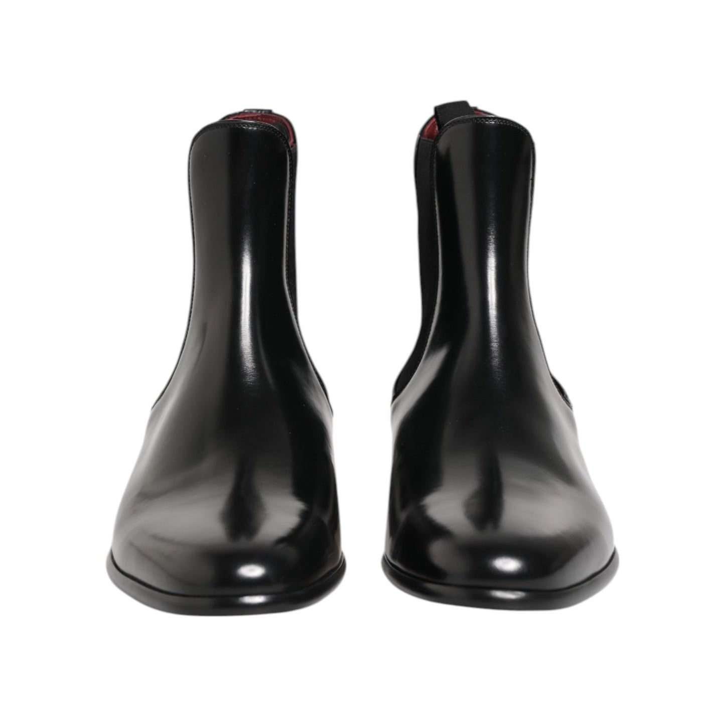 Dolce & Gabbana Black Chelsea Slip On Mid Calf Boots Shoes