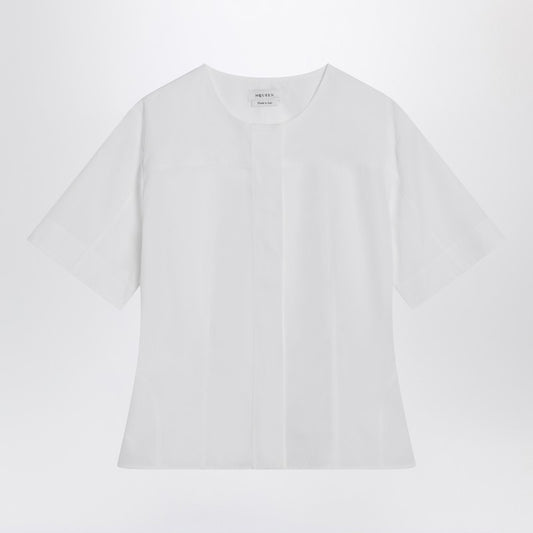 Alexander McQueen White corset shirt in poplin 838911QAABT/R_ALEXQ-9000_102