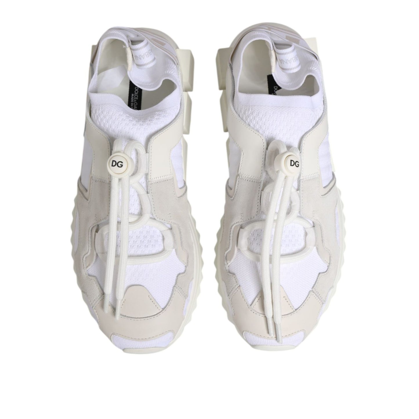 Dolce & Gabbana White Sorrento Low Top Lace Up Sneakers Shoes