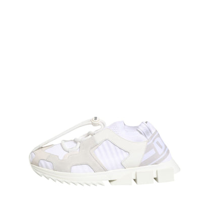 Dolce & Gabbana White Sorrento Low Top Lace Up Sneakers Shoes