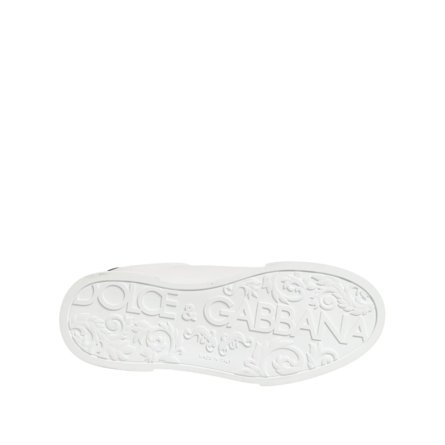 Dolce & Gabbana White Crown Patch Portofino Men Sneakers Shoes