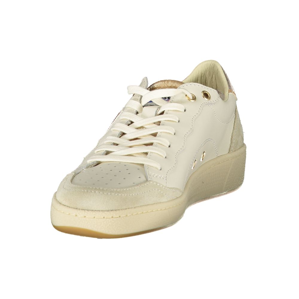 Blauer White Polyester Sneaker