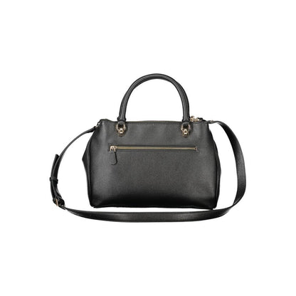 Guess Jeans Black Polyethylene Women Handbag with adjustable strap and sleek design
