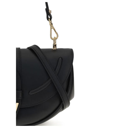 Versace Black Calf Leather Bos Taurus Shoulder Bag