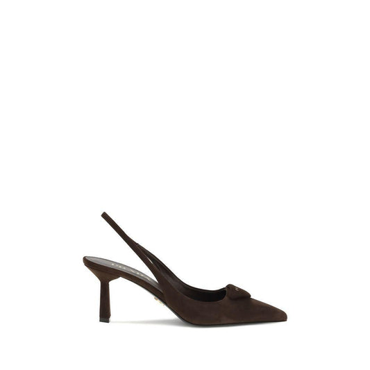 Prada Suede Slingback Pumps PR-1I901MFDD75008F0003-EU40/US10