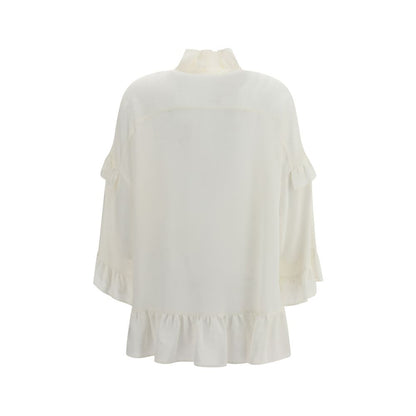 P.A.R.O.S.H. Cream Silk Blouse