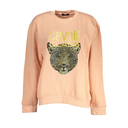 Cavalli Class Pink Cotton Women Sweater