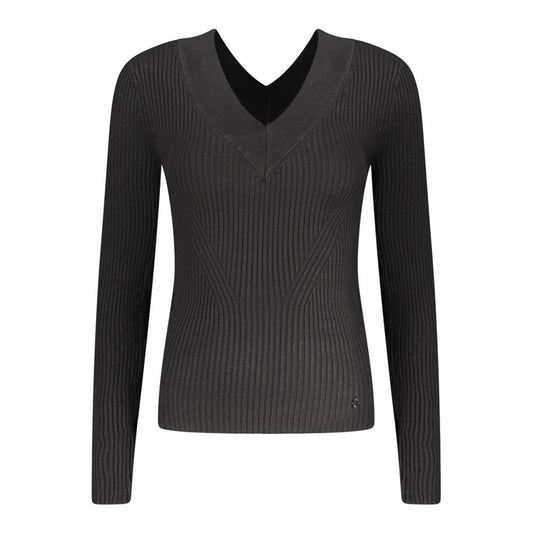 Guess Jeans Black Viscose Sweater GU-35068-XS