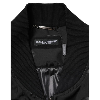 Dolce & Gabbana Black Cargo Windbraker Logo Mania Jacket