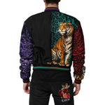 Dolce & Gabbana Multicolor Tiger Print Men Bomber Jacket JKT41529-44