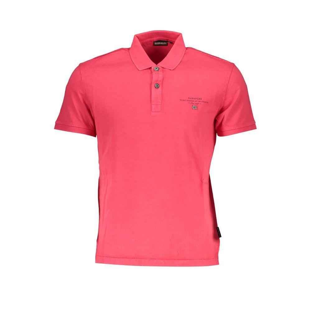 Napapijri Pink Cotton Polo Shirt NA-29378-S
