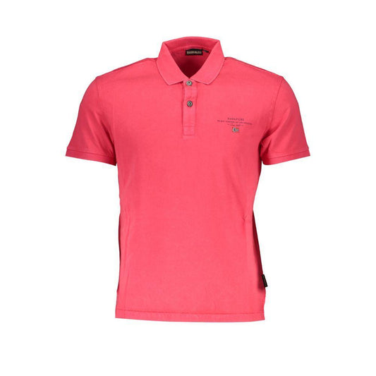 Napapijri Pink Cotton Polo Shirt NA-29378-S