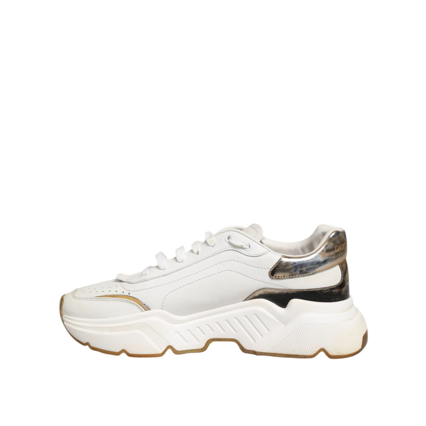 Dolce & Gabbana White Daymaster Leather Low Top Sneakers Shoes