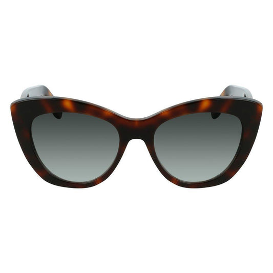Salvatore Ferragamo Brown Acetate Sunglasses