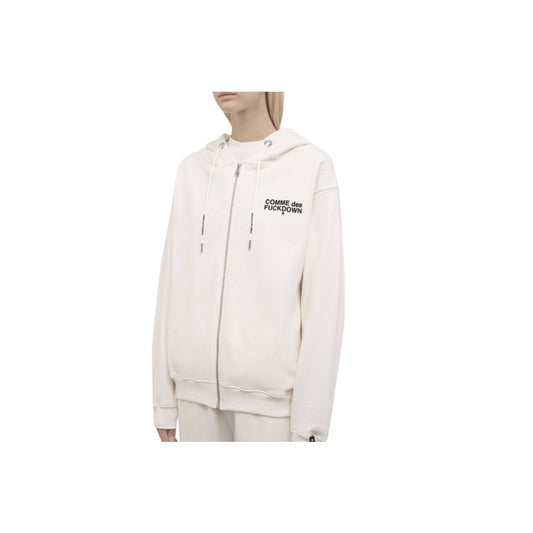 Comme Des Fuckdown White Cotton Sweater CO-7505-XL