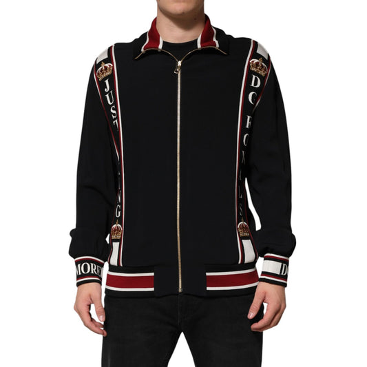 Dolce & Gabbana Black DG King Full Zip Sweatshirt Sweater