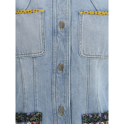 Valentino Light Blue Cotton Denim Jacket
