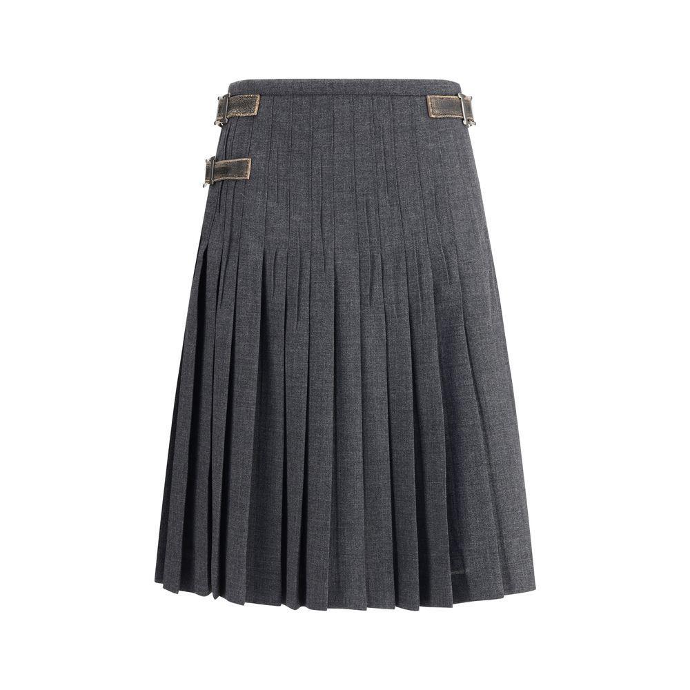 Prada Pleated Skirt in kid mohair PR-P103ZESOOO17N1F0480-IT40 | M