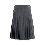 Prada Pleated Skirt in kid mohair PR-P103ZESOOO17N1F0480-IT40 | M