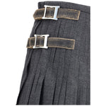 Prada Pleated Skirt in kid mohair PR-P103ZESOOO17N1F0480-IT40 | M