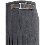 Prada Pleated Skirt in kid mohair PR-P103ZESOOO17N1F0480-IT40 | M