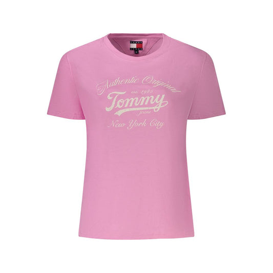 Tommy Hilfiger Pink Cotton Women T-Shirt TO-39326-S