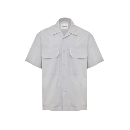 Jil Sander Blue Cotton Shortsleeve Shirt