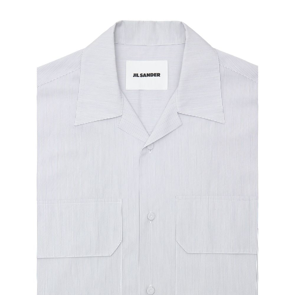 Jil Sander Blue Cotton Shortsleeve Shirt