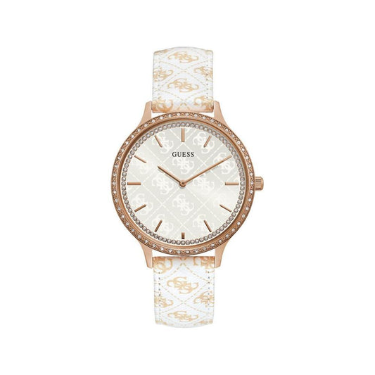 Guess White Leather Watch