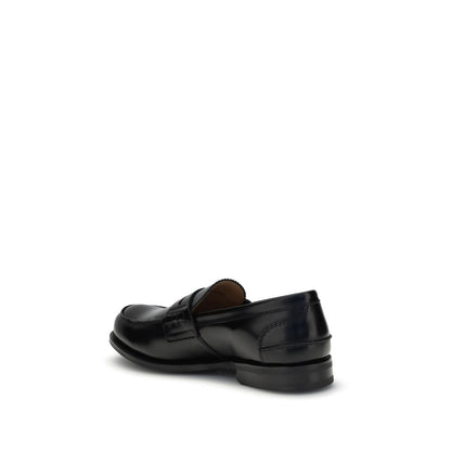 Church's Black Calf Leather Bos Taurus Slip-On Loafers side view