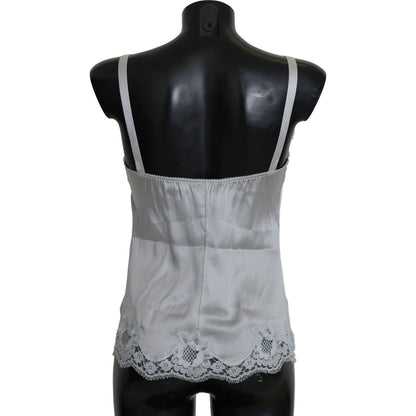 Dolce & Gabbana Green Silk Lace Dress Chemisole Lingerie