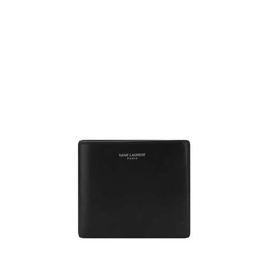 Saint Laurent Black Calf Leather Bos Taurus Wallet