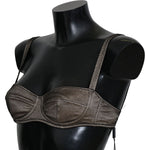 Dolce & Gabbana Brown Regg Balconcino Imbottito Bra Underwear Bik245-S