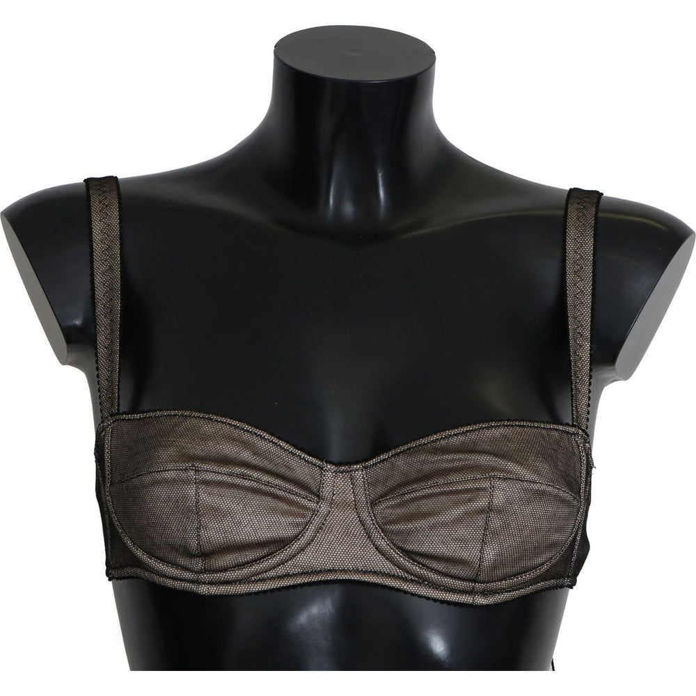 Dolce & Gabbana Brown Regg Balconcino Imbottito Bra Underwear Bik245-S