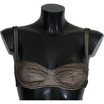 Dolce & Gabbana Brown Regg Balconcino Imbottito Bra Underwear Bik245-S