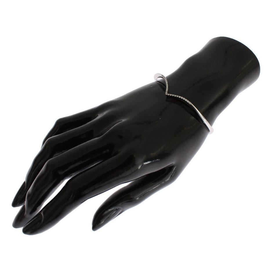 Nialaya Skyfall CZ 925 Silver Bangle Bracelet