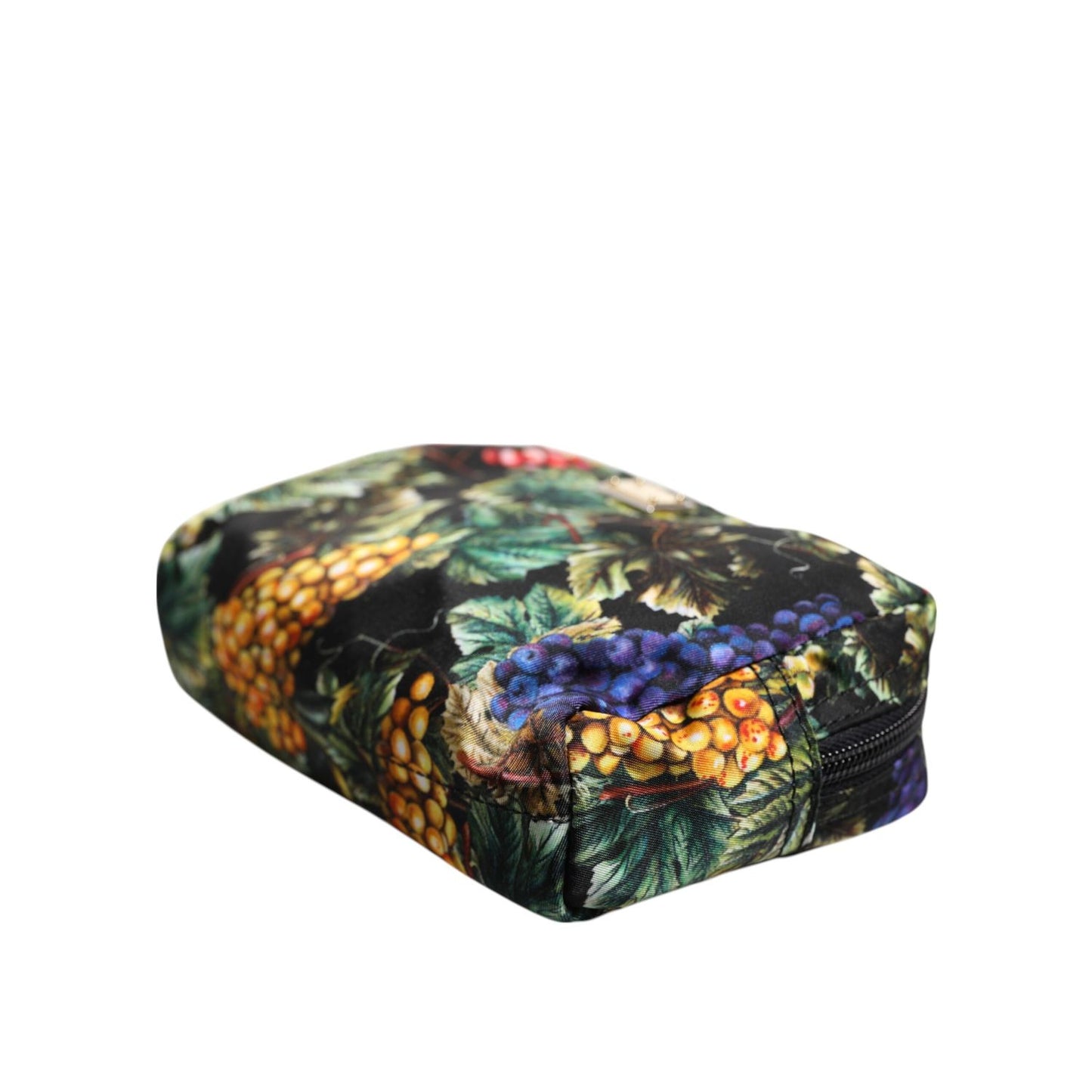 Dolce & Gabbana Multicolor Grape Print Clutch Logo Plaque Pouch Bag