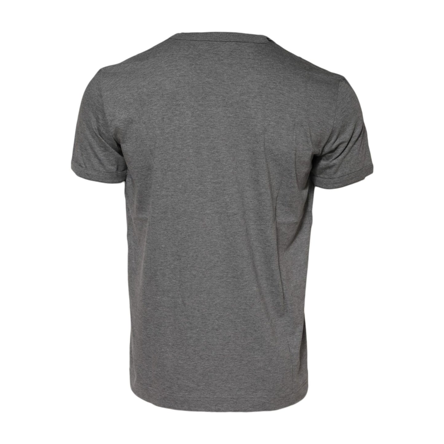 Dolce & Gabbana Gray Cotton Crew Neck Short Sleeves T-shirt